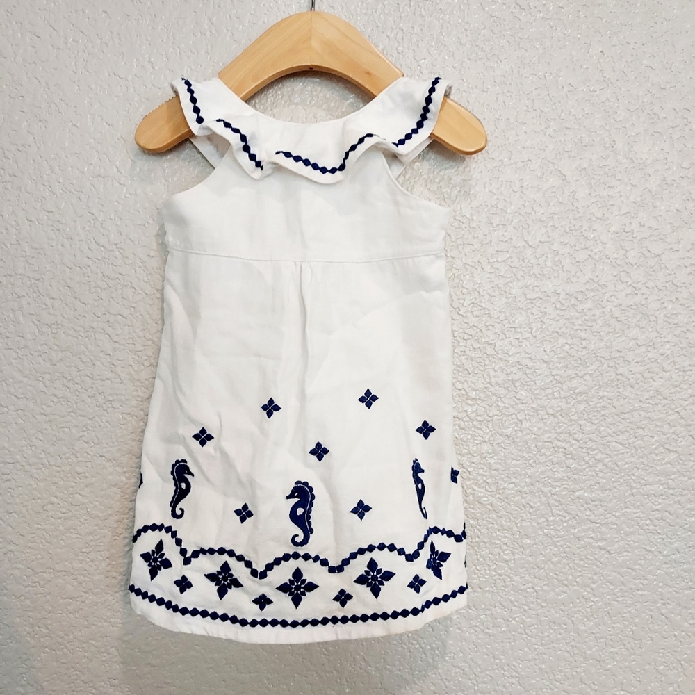Gymboree White Embroidered Summer Dress Size 6-12 Months
